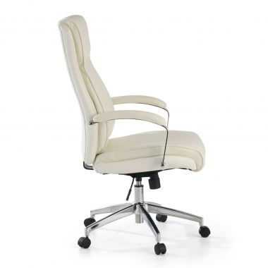 poltrona de escritorio branco counter pele sintetica bracos estofados 5