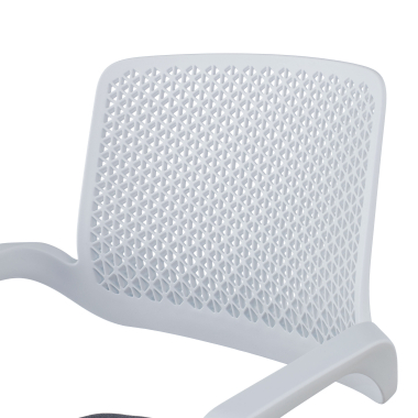 cadeira sala de espera branco cinzento cadeira confidente tecido bracos fixos 6