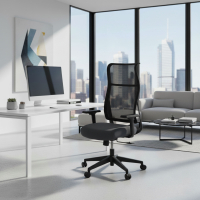 Cadeira ergonómica Stay, encosto reclinável, assento estofado
