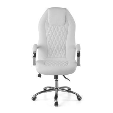 poltrona de escritorio branco pioneer pele sintetica bracos estofados 3