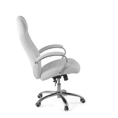 poltrona de escritorio branco pioneer pele sintetica bracos estofados 6