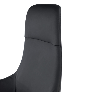 poltrona de escritorio preto luxus pele sintetica bracos estofados 9