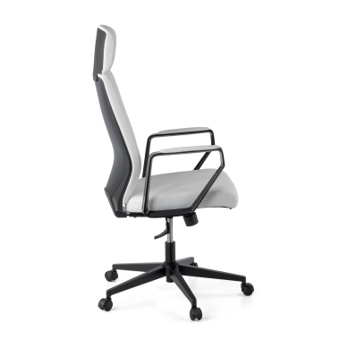 poltrona de escritorio branco saranto pele sintetica bracos fixos 7