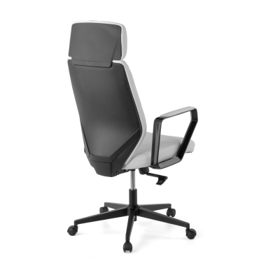 poltrona de escritorio branco saranto pele sintetica bracos fixos 9