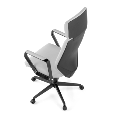 poltrona de escritorio branco saranto pele sintetica bracos fixos 10