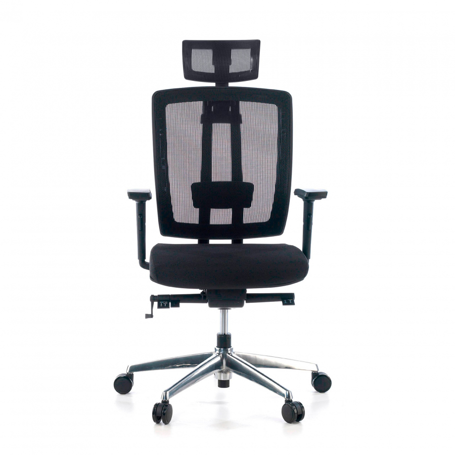 Cadeira de escritório japonesa Hiro, ergonômica, espuma injetada, apoio de cabeça