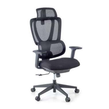 cadeira ergonomica preto essenza malha mesh bracos regulaveis 3d apoio lombar duplo apoio de cabeca 1