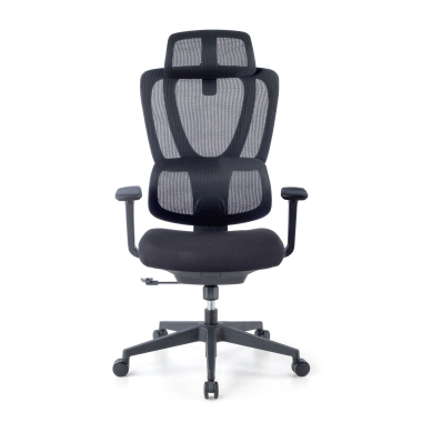 cadeira ergonomica preto essenza malha mesh bracos regulaveis 3d apoio lombar duplo apoio de cabeca 3