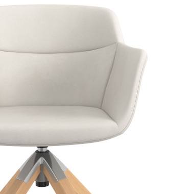 cadeira nordica branco giratoria madeira pele sintetica bracos estofados 5
