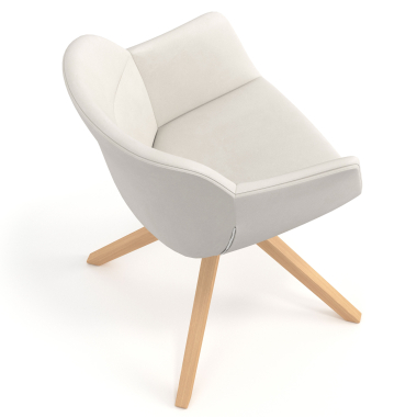 cadeira nordica branco giratoria madeira pele sintetica bracos estofados 7