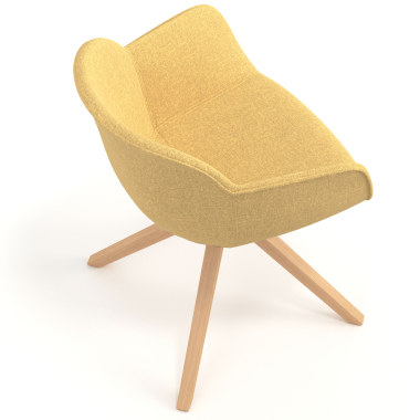 cadeira sala de espera amarelo giratoria nadera tecido bracos estofados 7