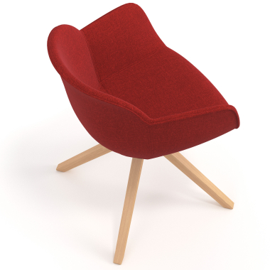 cadeira sala de espera vermelho giratoria nadera tecido bracos estofados 7