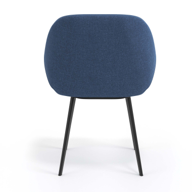 cadeira de visitante preto azul 4 patas tecido bracos estofados 6