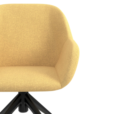 cadeira de reuniao preto amarelo giratoria com rodizios tecido bracos estofados 5