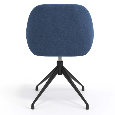 cadeira de reuniao preto azul giratoria tecido bracos estofados 6
