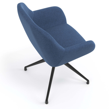 cadeira de reuniao preto azul giratoria tecido bracos estofados 7
