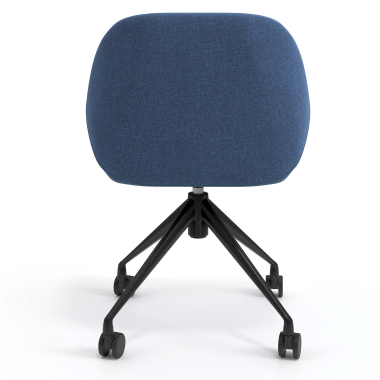 cadeira de reuniao preto azul giratoria com rodizios tecido bracos estofados 6