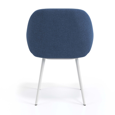 cadeira de visitante branco azul 4 patas tecido bracos estofados 6