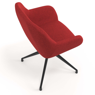 cadeira de reuniao preto vermelho giratoria tecido bracos estofados 7