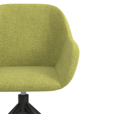 cadeira de reuniao preto verde giratoria tecido bracos estofados 5