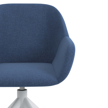 cadeira de reuniao branco azul giratoria tecido bracos estofados 5