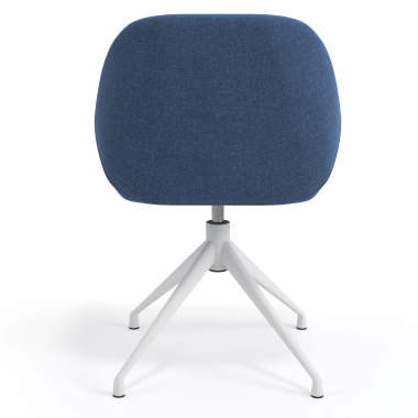 cadeira de reuniao branco azul giratoria tecido bracos estofados 6