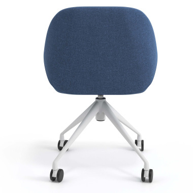 cadeira de reuniao branco azul giratoria com rodizios tecido bracos estofados 6