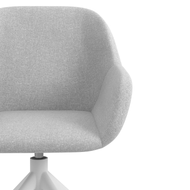cadeira de reuniao branco cinza claro giratoria tecido bracos estofados 5