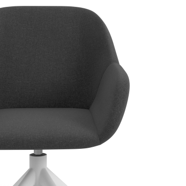 cadeira de reuniao branco antracite giratoria tecido bracos estofados 5