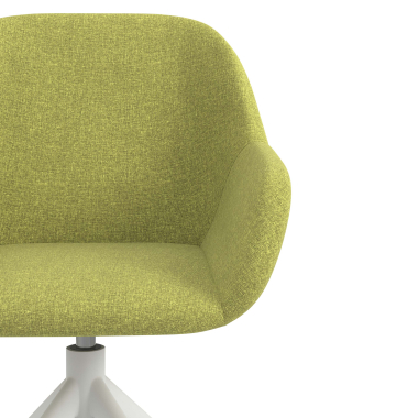 cadeira de reuniao branco verde giratoria tecido bracos estofados 5