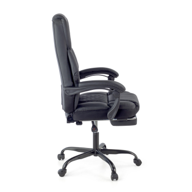 cadeira gaming preto morgan pele sintetica bracos moveis almofada de apoio de cabeca apoio de cabeca apoio de pes extensivel 4