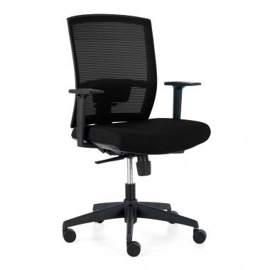 cadeira ergonomica preto estrutura preta malha mesh bracos regulaveis 1d apoio lombar 1