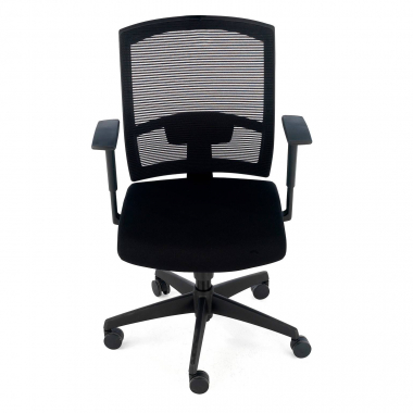 cadeira ergonomica preto estrutura preta malha mesh bracos regulaveis 1d apoio lombar 4
