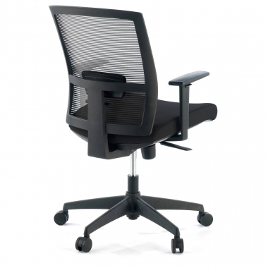 cadeira ergonomica preto estrutura preta malha mesh bracos regulaveis 1d apoio lombar 6