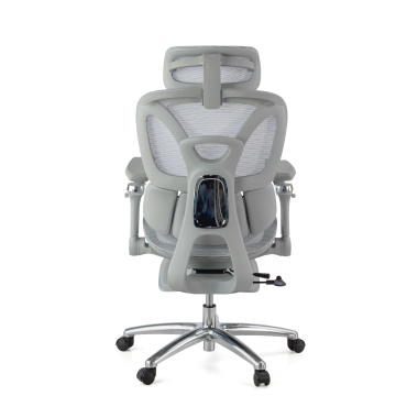 cadeira ergonomica cinza sense ultra malha mesh bracos regulaveis 4d apoio lombar apoio de cabeca apoio de pes extensivel 11