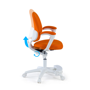 cadeira de secretaria para criancas laranja mickey tecido bracos fixos 3