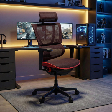 cadeira gaming vermelho cadeira gaming malha mesh bracos regulaveis 5d apoio lombar apoio de cabeca 2