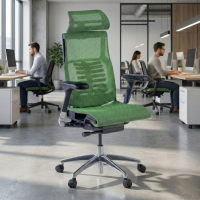 Cadeira ergonómica Pofit2, modelo premium, moldura preta