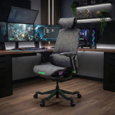 cadeira gaming verde blooddragon malha mesh bracos regulaveis 6d apoio lombar apoio de cabeca 2