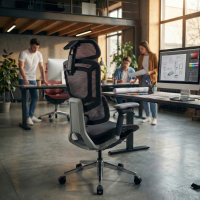 Cadeira de Escritório Ergonômica Valkyr, encosto auto-adaptável