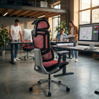 Cadeira de Escritório Ergonômica Valkyr, encosto auto-adaptável