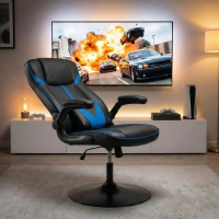 Cadeira Relax Gaming Arcadia com apoios de braço dobráveis, base giratória 360º
