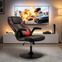 Cadeira Relax Gaming Arcadia com apoios de braço dobráveis, base giratória 360º