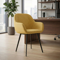 Cadeira de sala de espera Greta, 4 pernas, braços estofados