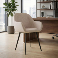 Cadeira de sala de espera Greta, 4 pernas, braços estofados
