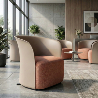 Poltrona Duomo para sala de espera, design moderno