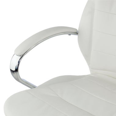 poltrona de escritorio branco atenas pele sintetica bracos estofados 5