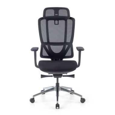 cadeira ergonomica preto aeroflow estrutura negra malha mesh bracos regulaveis 3d apoio lombar duplo apoio de cabeca 3