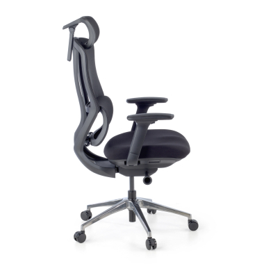 cadeira ergonomica preto aeroflow estrutura negra malha mesh bracos regulaveis 3d apoio lombar duplo apoio de cabeca 9