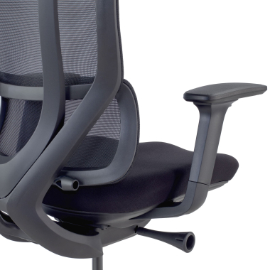 cadeira ergonomica preto aeroflow estrutura negra malha mesh bracos regulaveis 3d apoio lombar duplo apoio de cabeca 8